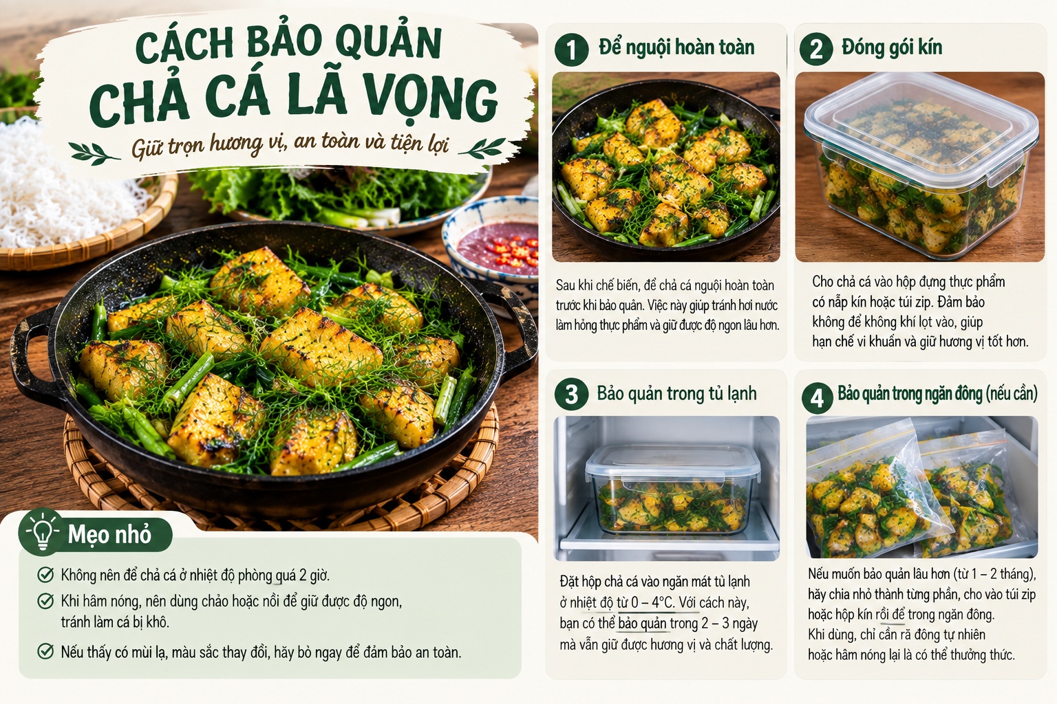 Cách Bảo Quản Chả Cá Lã Vọng