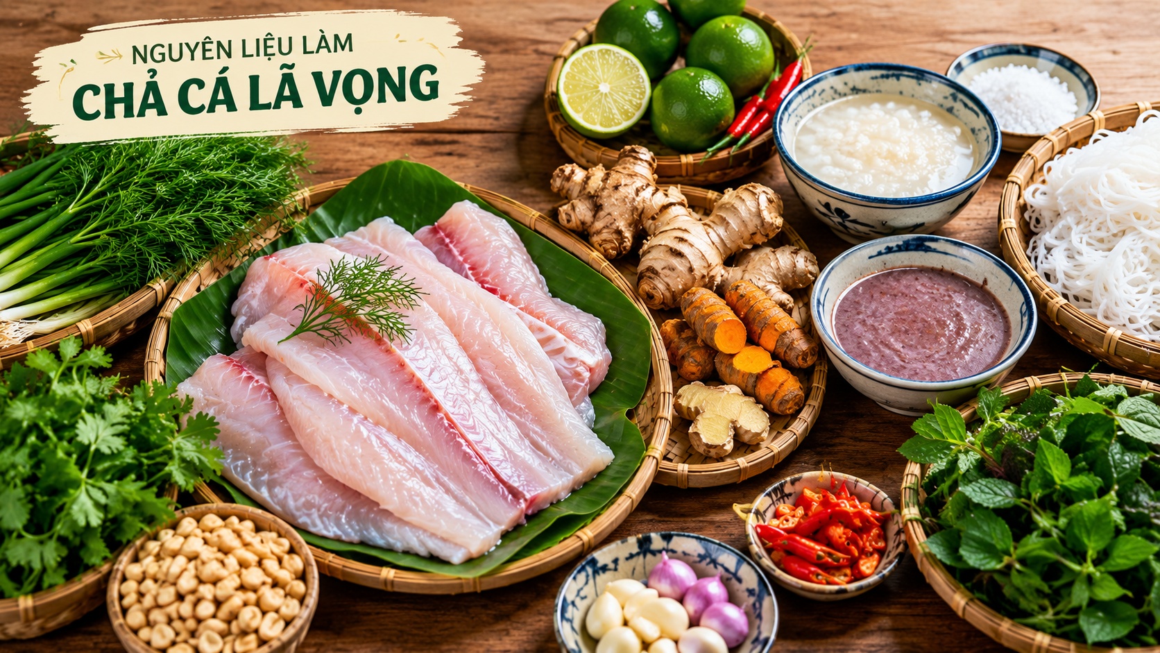 Nguyên Liệu Làm Chả Cá Lã Vọng