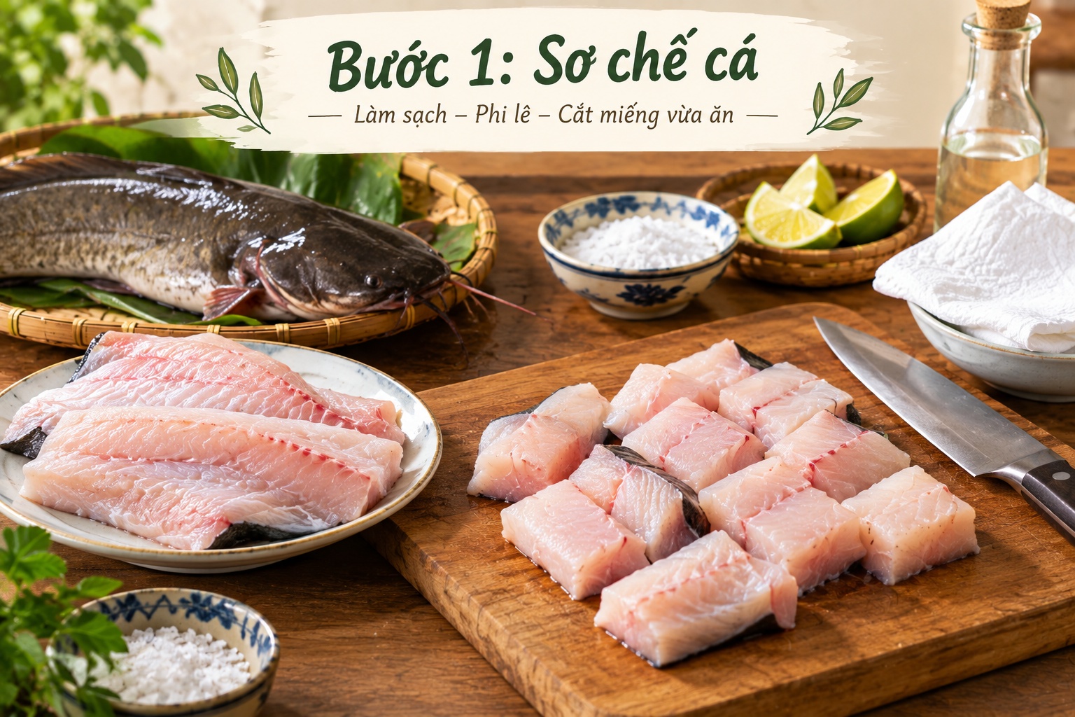 Bước 1: Sơ chế cá