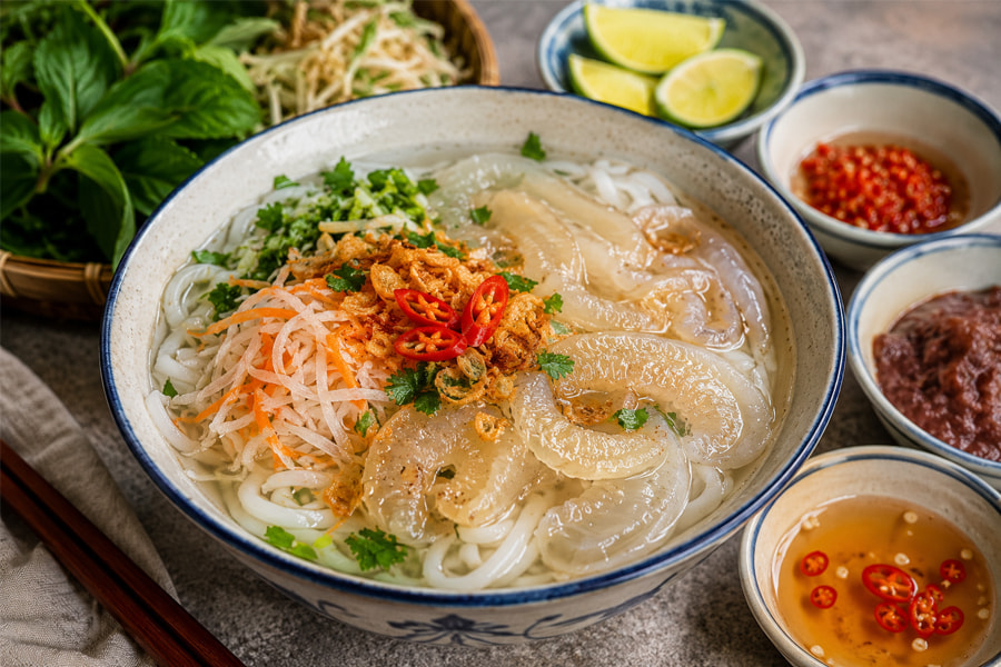 Nguyên liệu cần chuẩn bị để nấu bún sứa